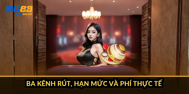 Rút tiền BU88 chưa về tài khoản: lệnh kẹt ở khâu nào 4 Ba kênh rút, hạn mức và phí thực tế